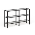 Black Metal and Glass 3-Tier Console Table A908710