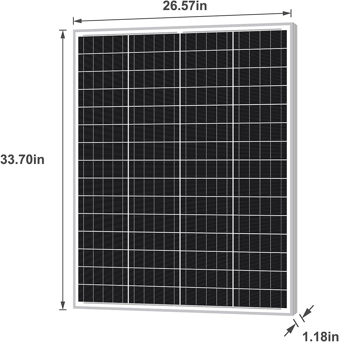 100W 12 Volt Monocrystalline Solar Panel Q18249