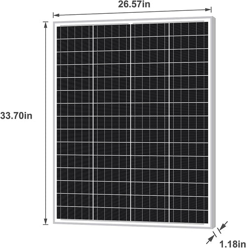 100W 12 Volt Monocrystalline Solar Panel Q18249