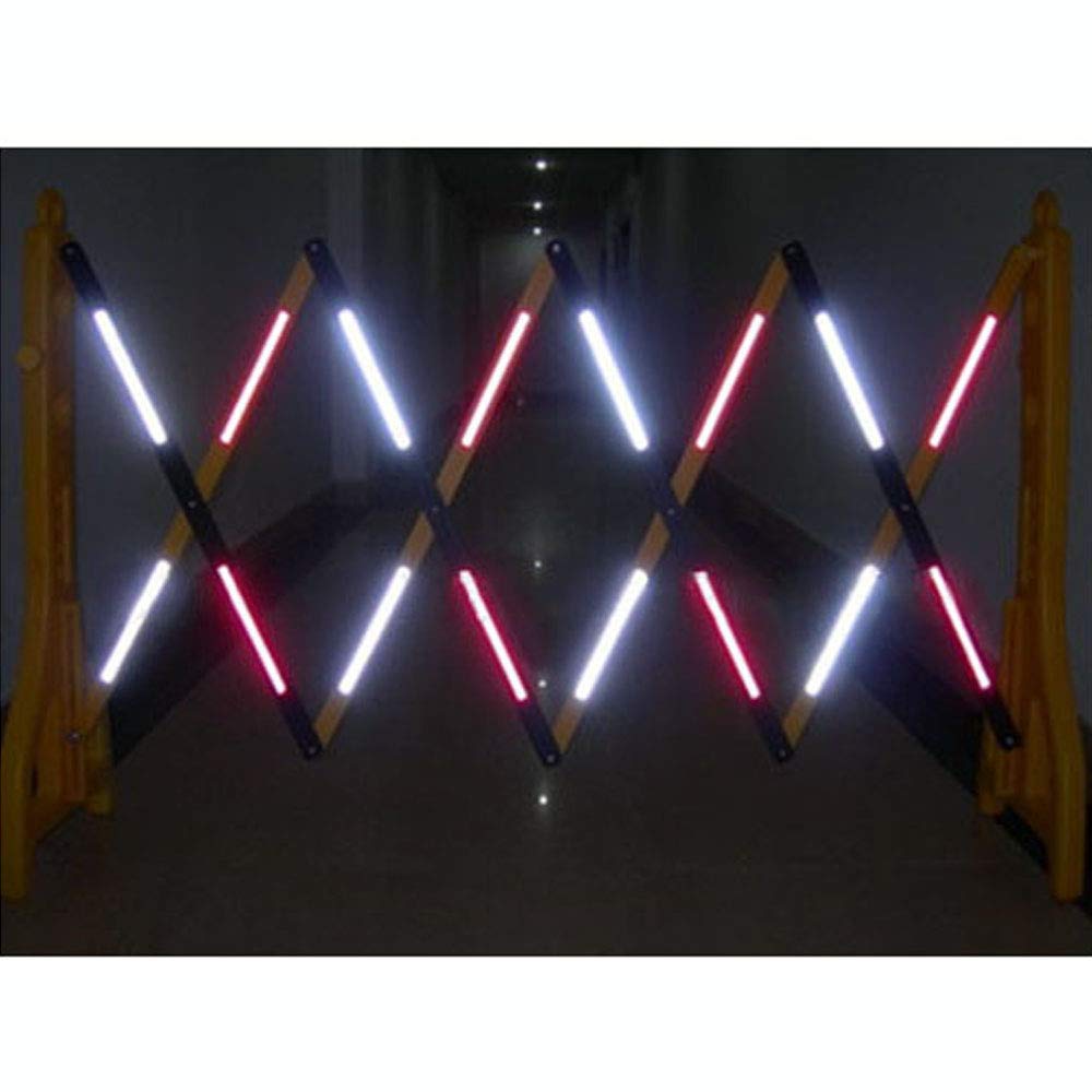 Expandable Mobile Barricade 2 Packs with 13 Feet Yellow Plastic Barrier Chain I6320