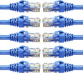 100-Pack Cat6 Patch Cable 1.5 Feet Blue B972
