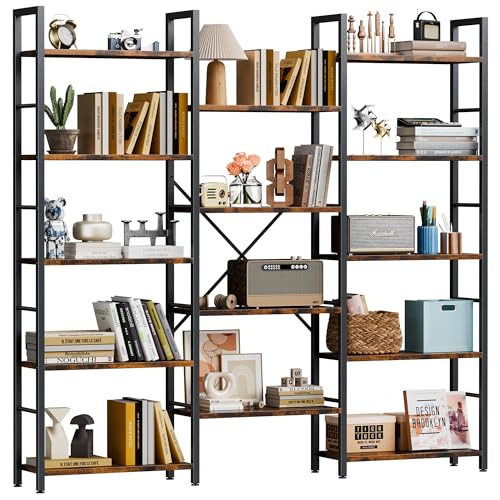 5 Tier Bookshelf with 14 Open Shelves P25336