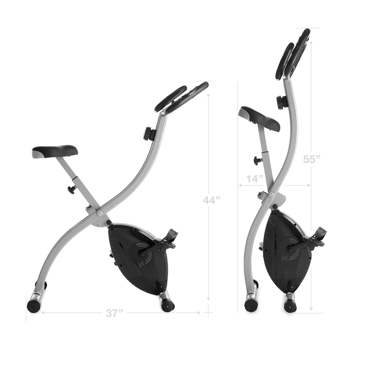 Folding Upright Stationary Exercise Bike with Magnetic Resistance S411609