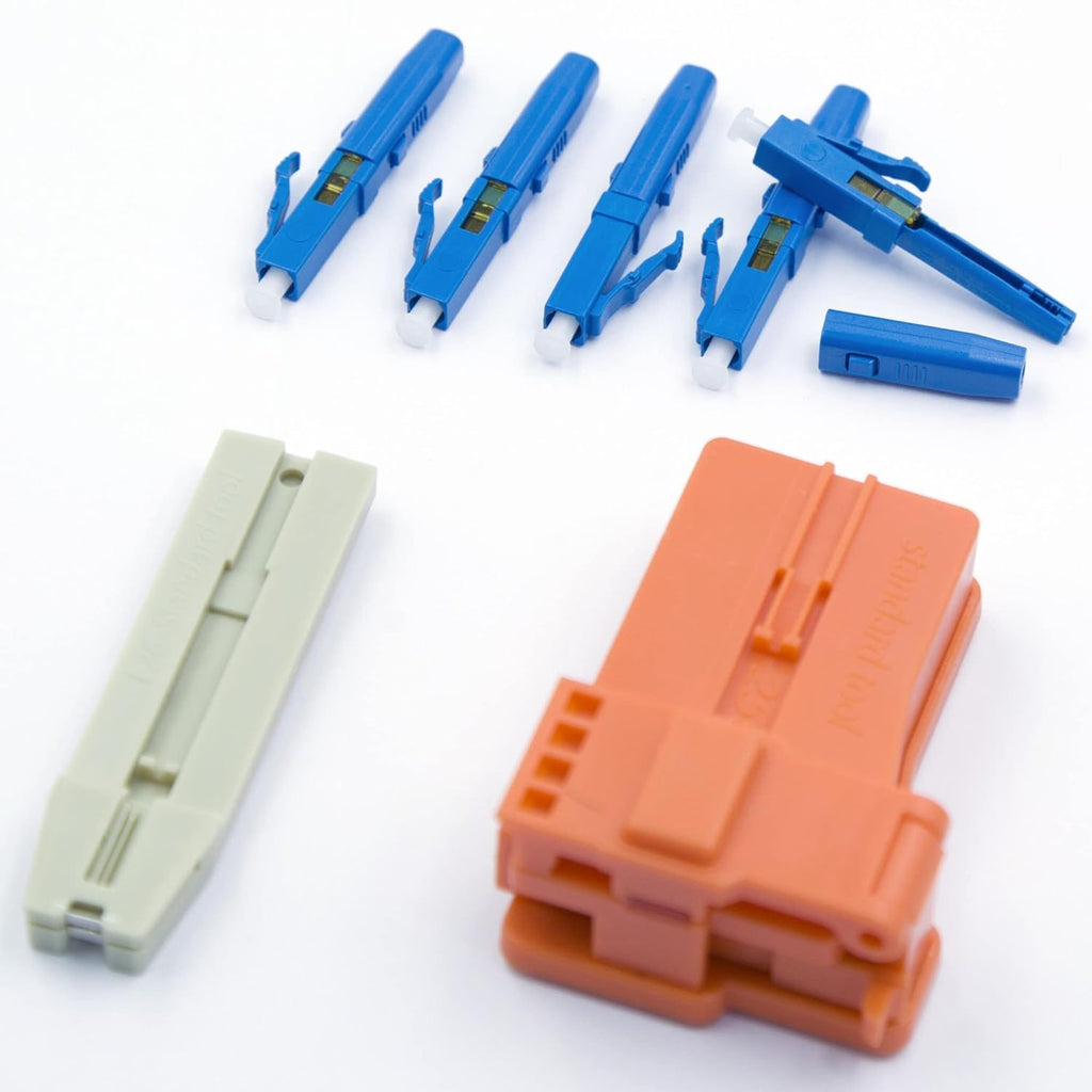 200pcs Fiber Optic Quick Connector with Matched Tools Single Mode 9/125 A80364