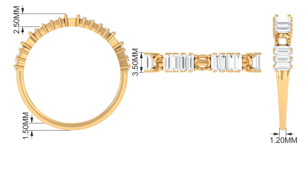 10K Yellow Gold Diamond and Ruby Half Eternity Ring D647332