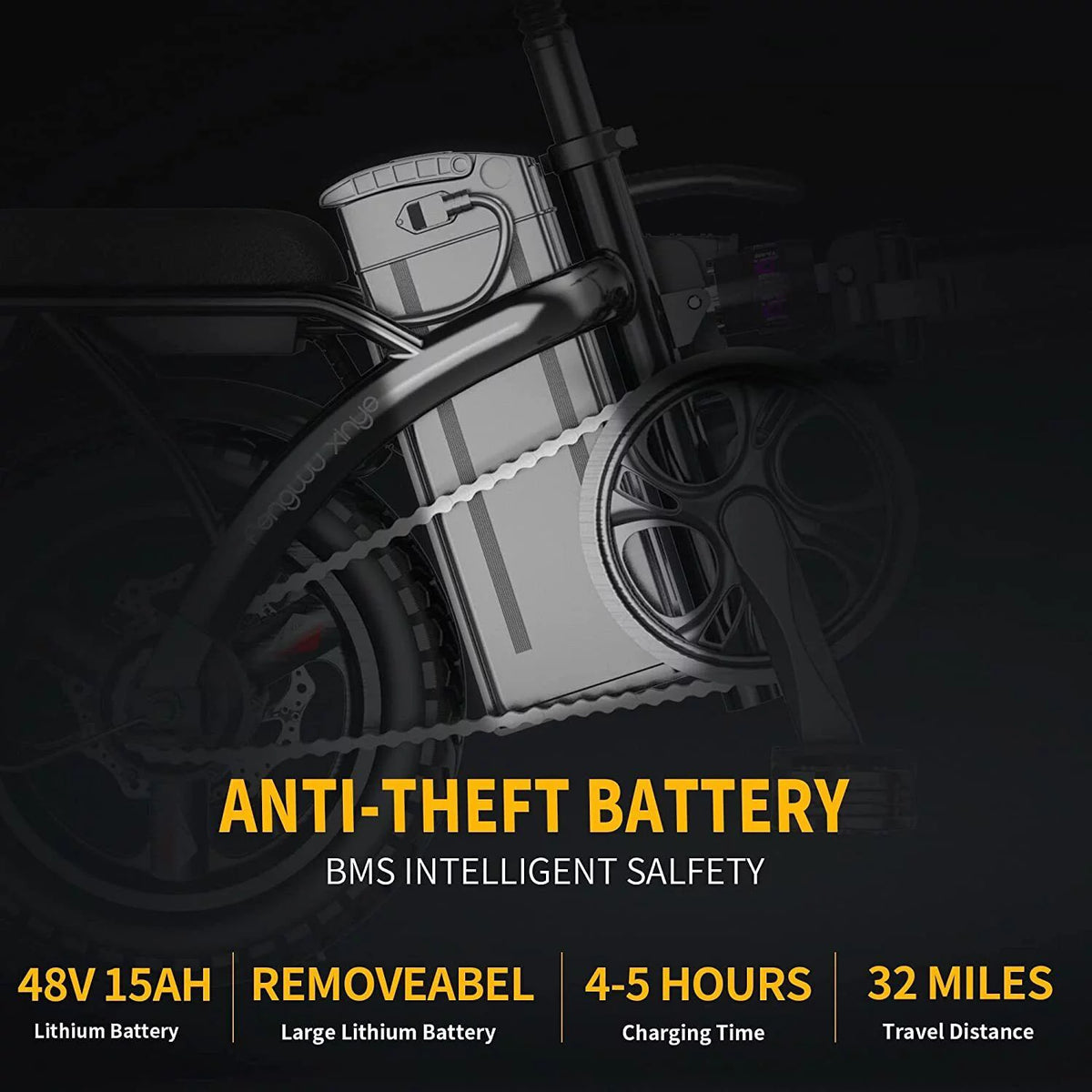 Folding Electric Bike 400W Motor 48V 15AH Battery I583