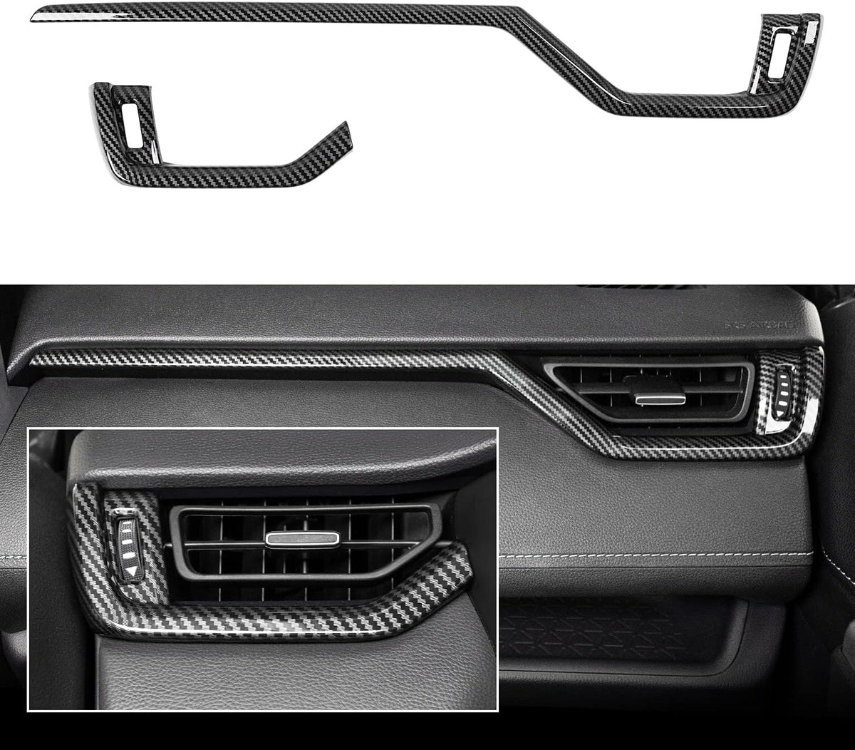 Carbon Fiber Gear Shift Box Panel Trim Cup Holder Cover D9990