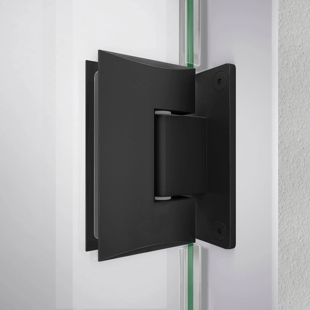 Satin Black Frameless Hinged Shower Door K5027