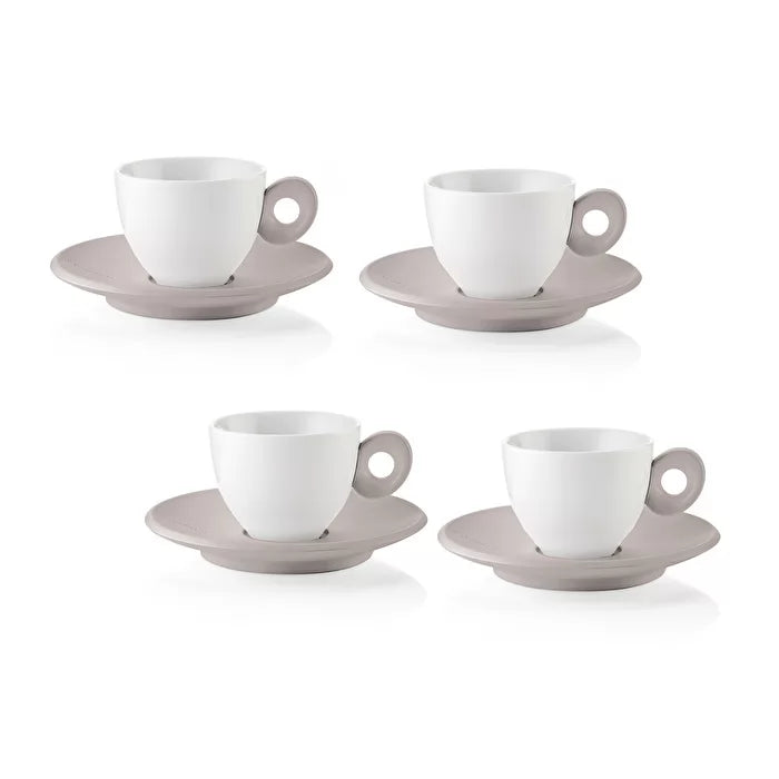 Set Of 4 Espresso Cups Taupe U47368