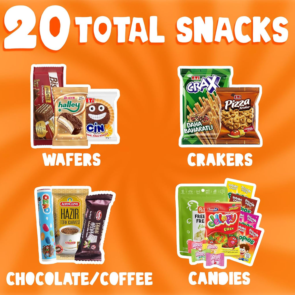 12 Different Snacks Variety Pack with 15+ Pieces Count B33468