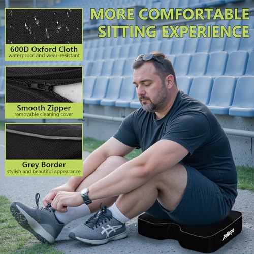 Stadium Seat Cushion with Memory Foam Waterproof Extra Thick R83908