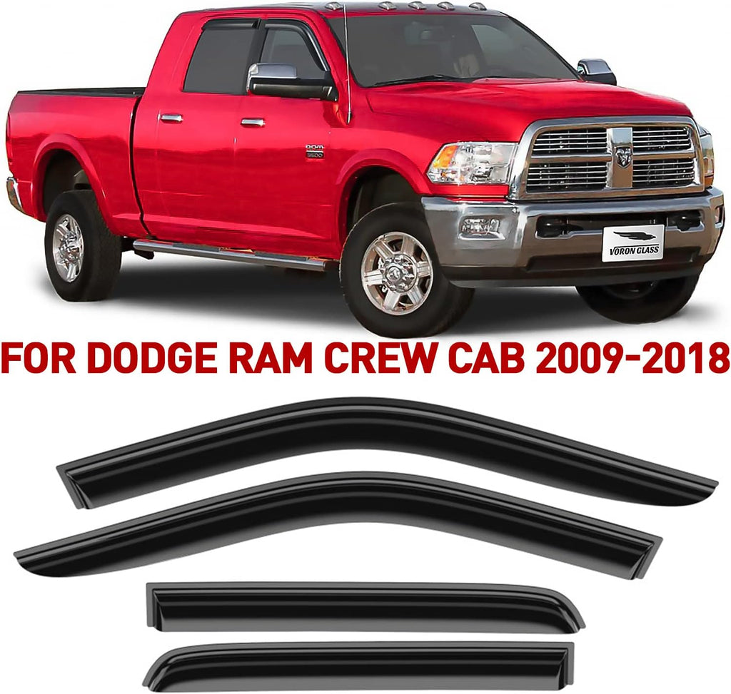 Tape-on Window Deflectors for Trucks Crew Cab 4 Pieces B821731