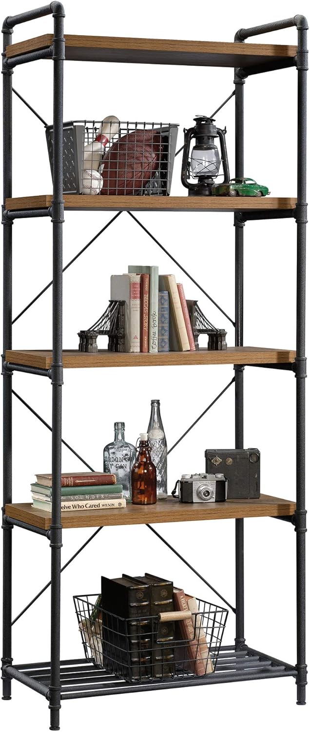 Checked Oak Bookcase B1122