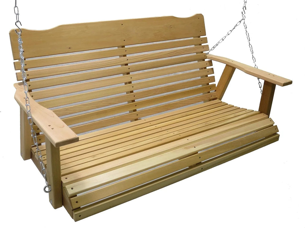 4 Foot Natural Cedar Porch Swing With Chain J851519