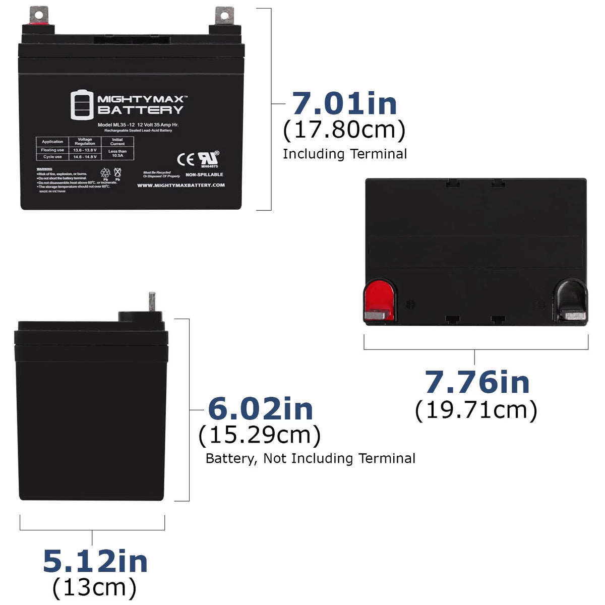12V 35AH SLA Replacement Battery W59650