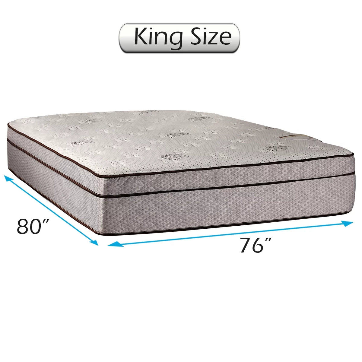 King Plush Pillowtop Mattress with Cover Protector F166