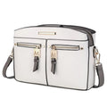 White Vegan Leather Crossbody Bag W3743