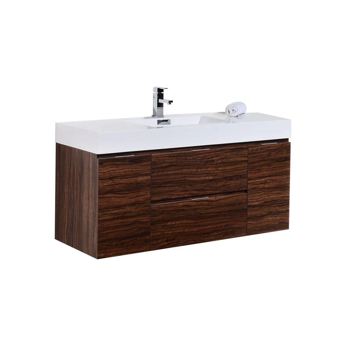 48 in. Wall Mount Walnut Bathroom Vanity H735250