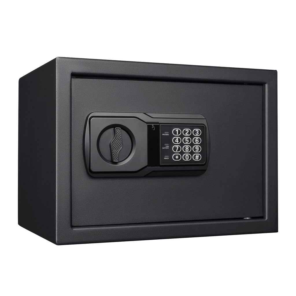 Black Electronic Lock Safe with Backup Key S845268
