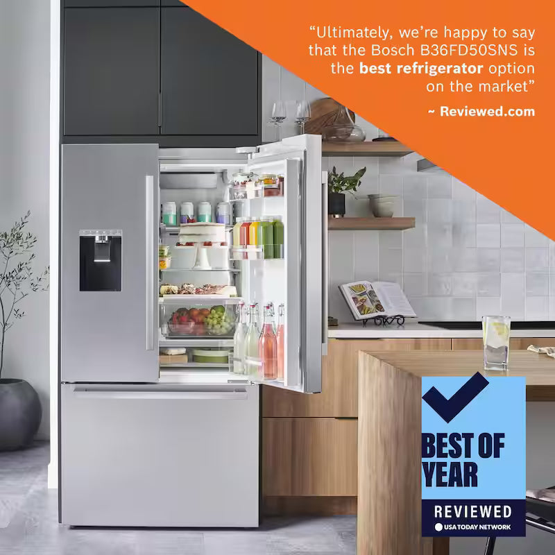 36 in. French Door Refrigerator with Ice and Water L35184