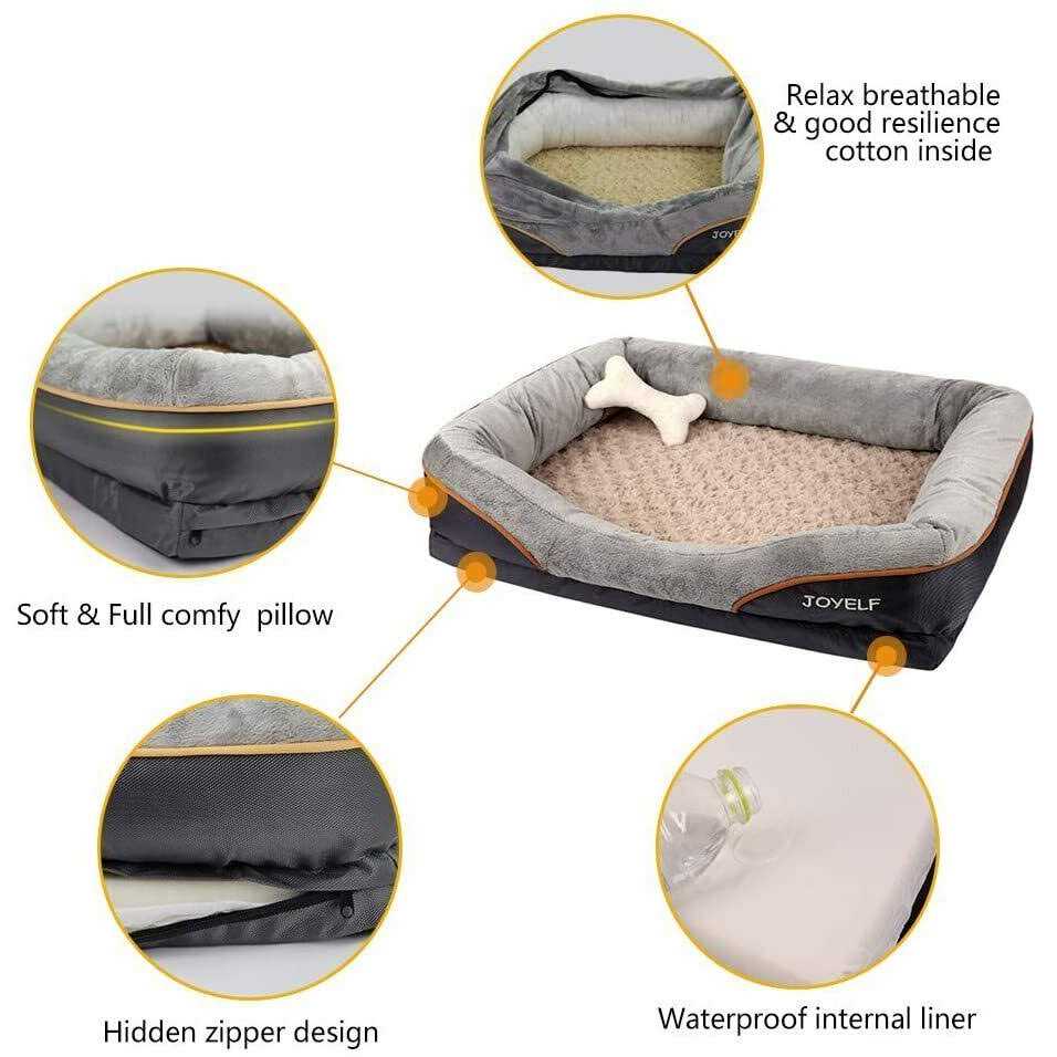 Large Memory Foam Orthopedic Dog Bed with Removable Washable Cover M912