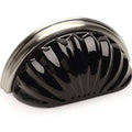 Satin Nickel Black Glass Cabinet Cup Pull 5 Pack A66606