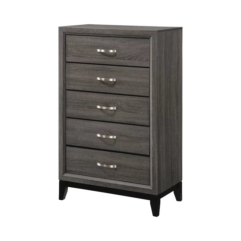 5-piece Full Panel Bedroom Set Grey Oak J85183