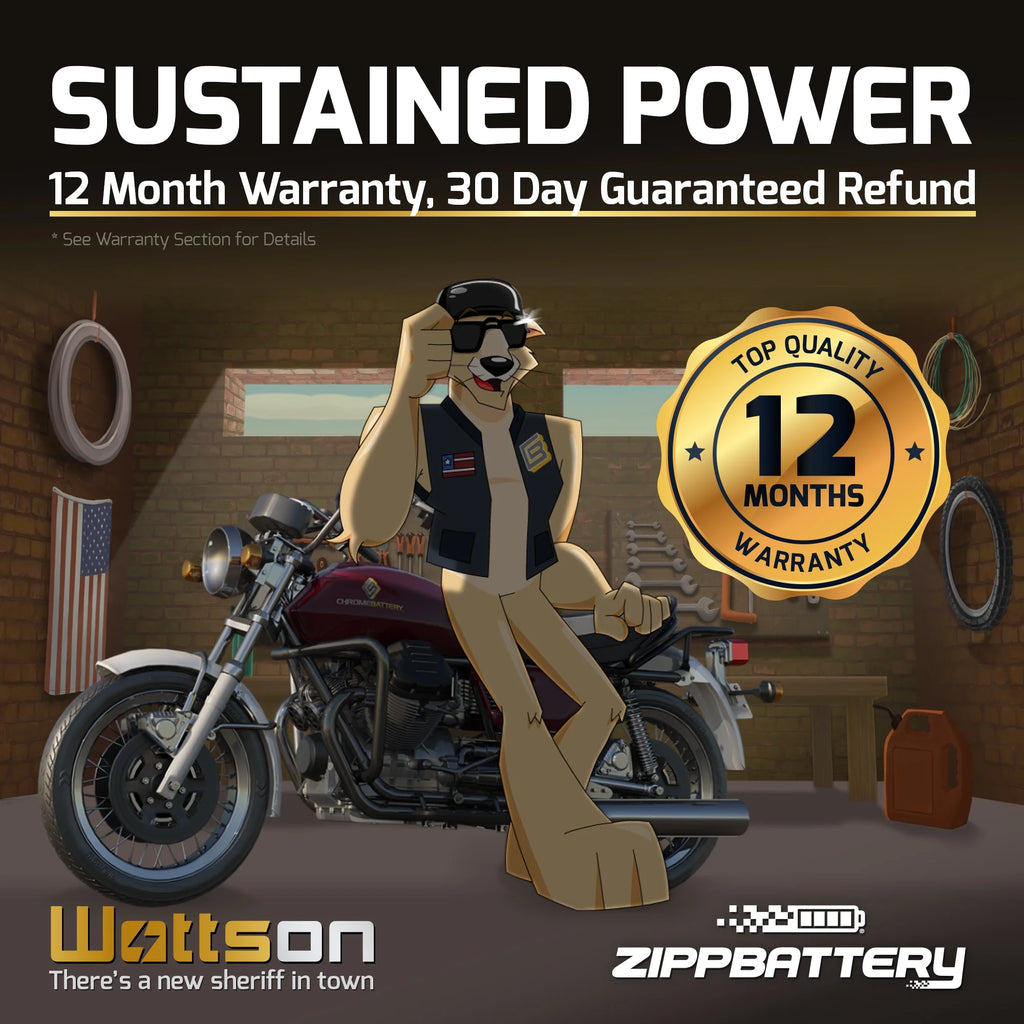12 Volt 8 Ah 120 CCA Motorcycle Battery D975