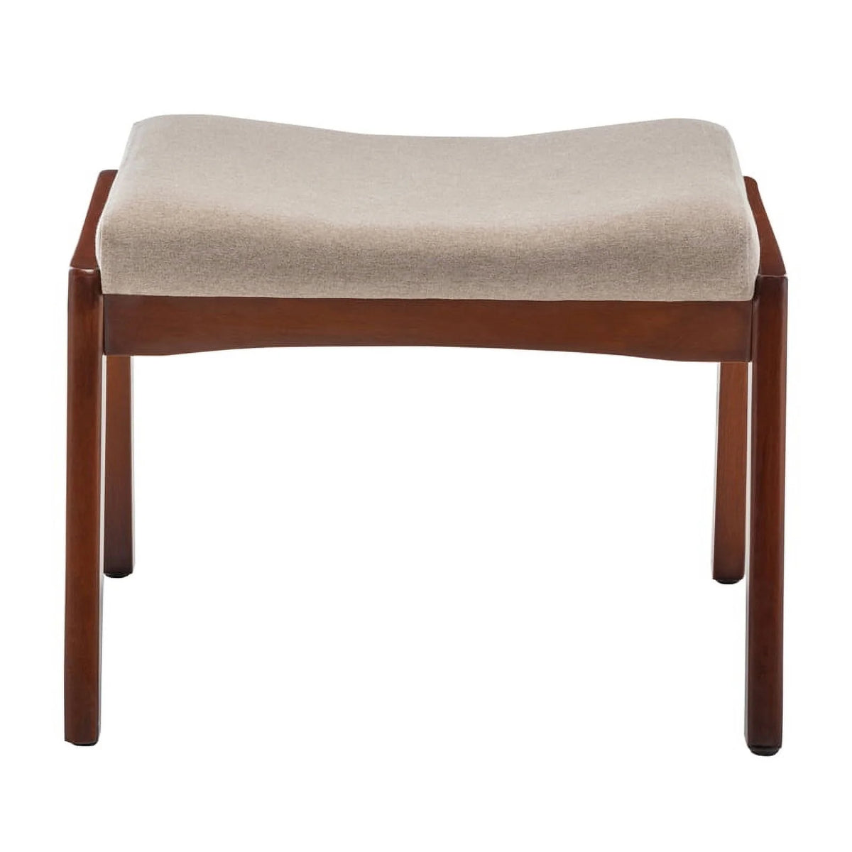 Beige Fabric Accent Lounge Armchair with Ottoman K354