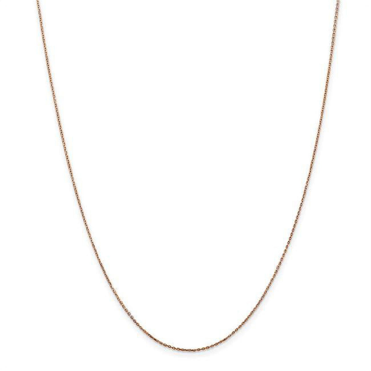 14 Karat Rose Gold Diamond-cut Cable Chain Necklace J942