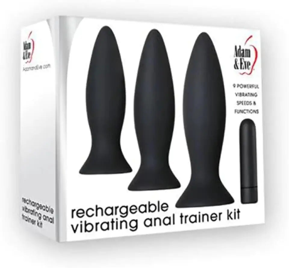 3 Piece Silicone Rechargeable Vibrating Anal Trainer Kit W79818