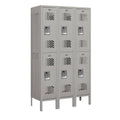 Gray 12x22 Wide Double Tier Vented Metal Locker W26433