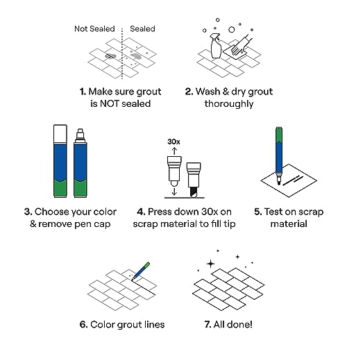 White Narrow 5mm Tip Grout Pen (7mL) T6195