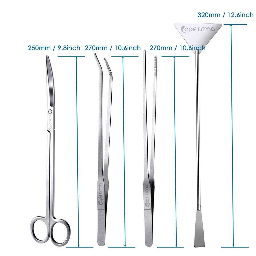 Long Stainless Steel Aquarium Plant Tools Set F95678