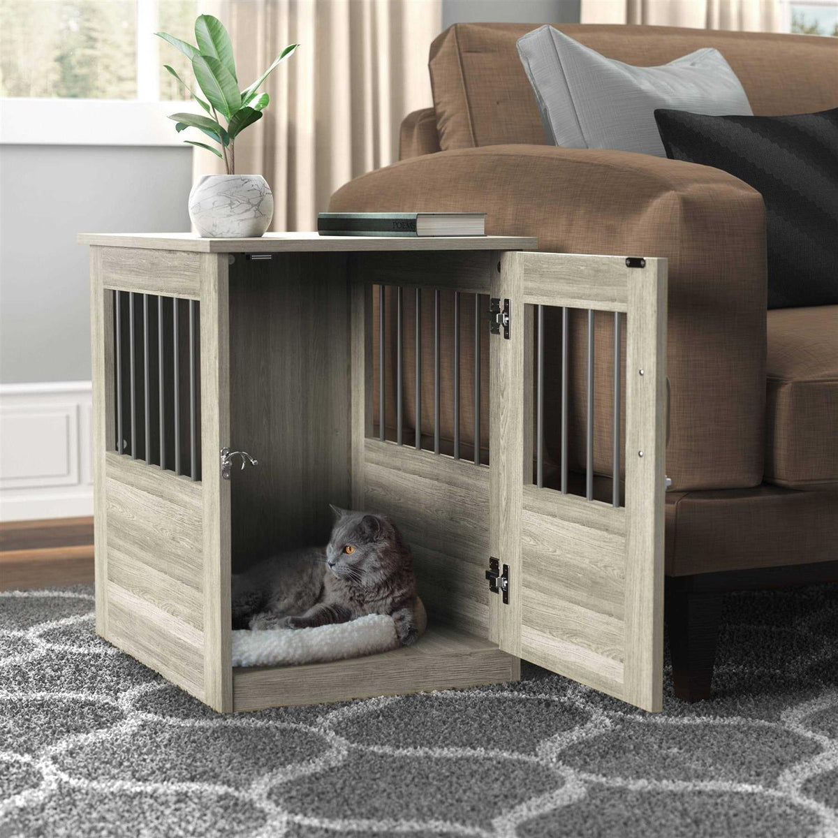 End Table and Pet Crate E9853