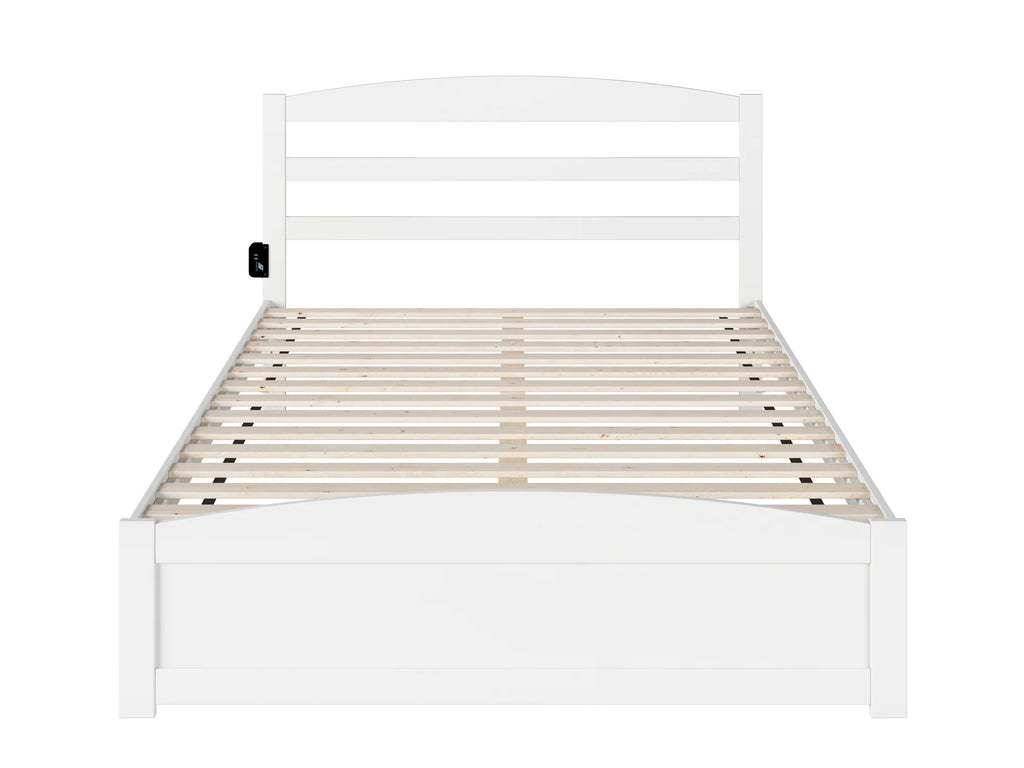 Queen Wood Platform Bed Frame with Headboard and Footboard V634960