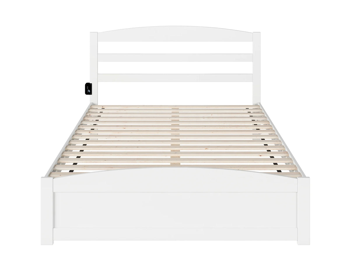 Queen Wood Platform Bed Frame with Headboard and Footboard V634960
