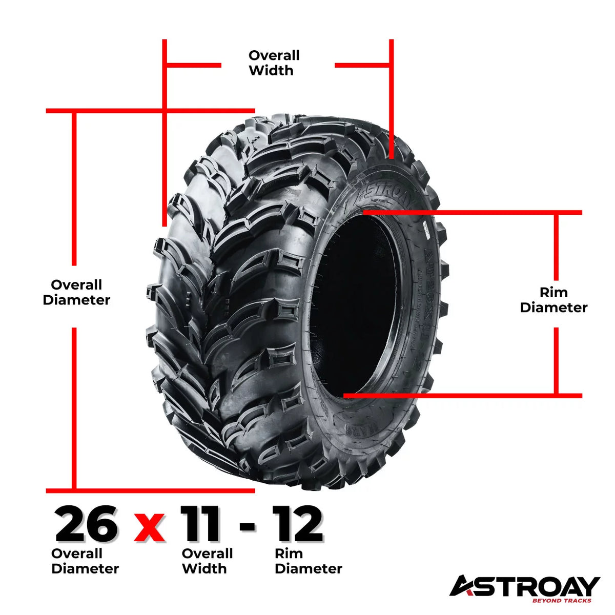 26 x 11 - 12 Utility ATV/UTV Tire Z250