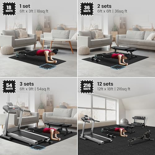 Interlocking EVA Soft Foam Floor Mat 18 Pieces Puzzle Tiles R67902