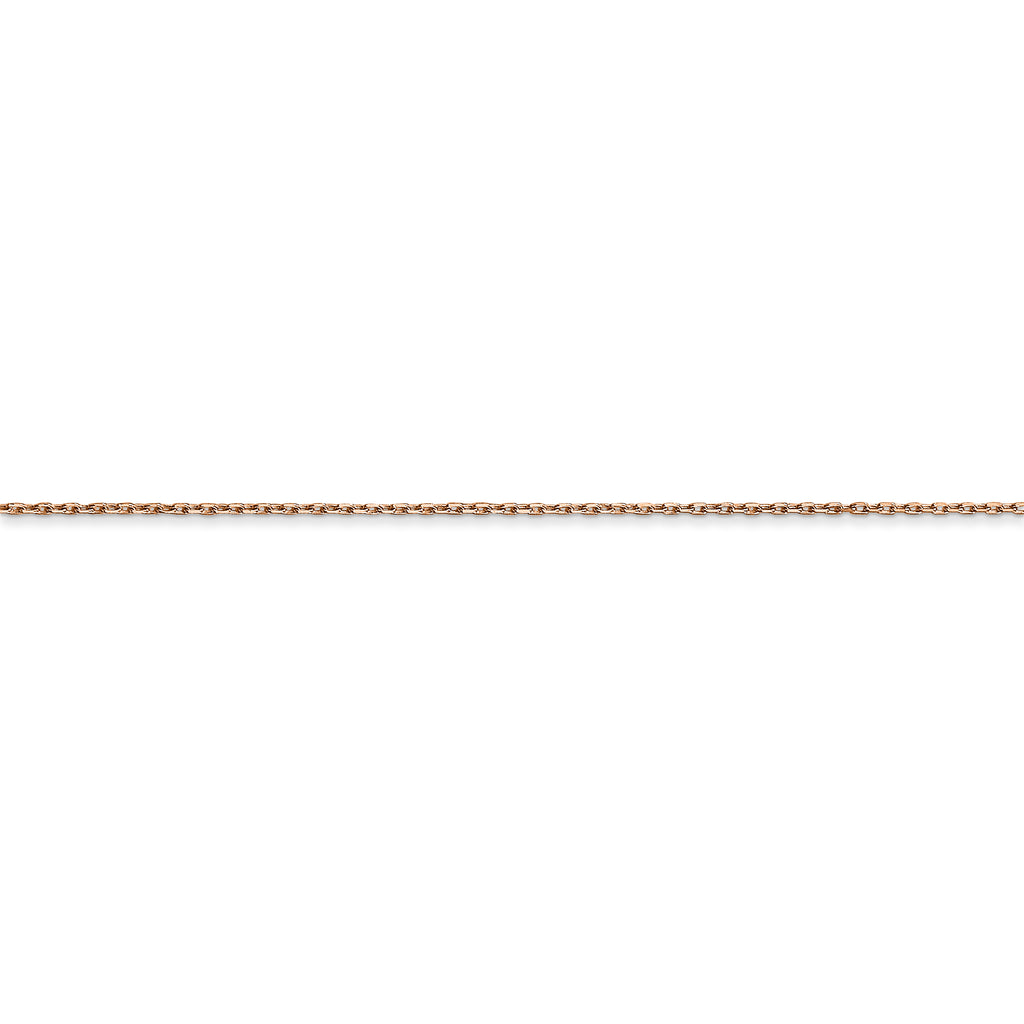 14 Karat Rose Gold Diamond-cut Cable Chain Necklace J942