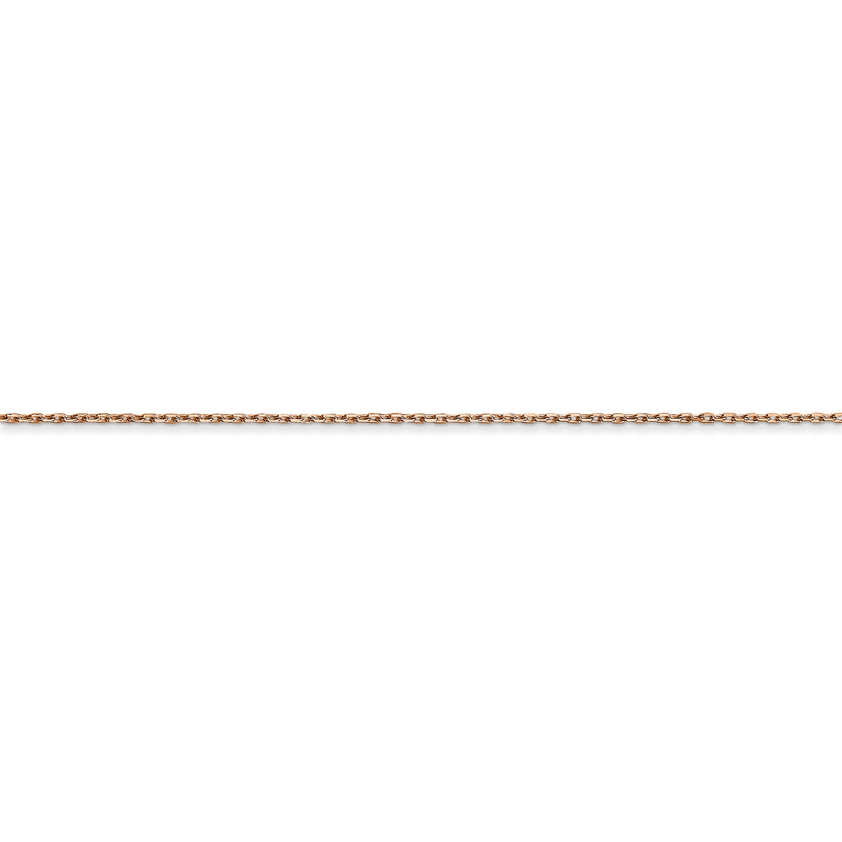 14 Karat Rose Gold Diamond-cut Cable Chain Necklace J942