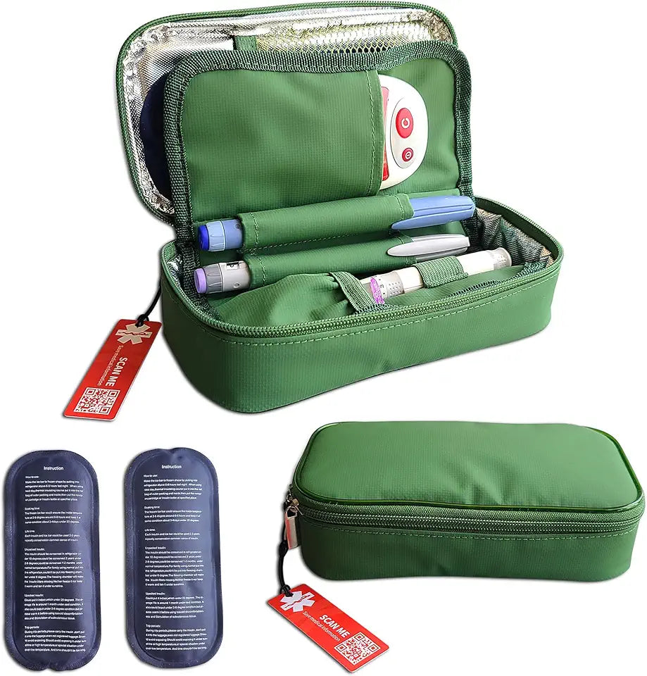 Insulin Cooler Travel Case with 2 Ice Packs Z30591