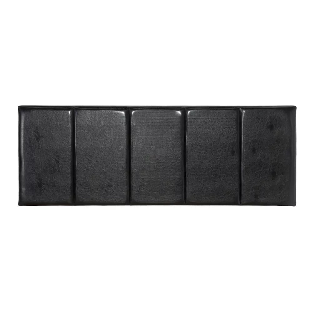 Black Faux Leather Upholstered Queen Bed G179001