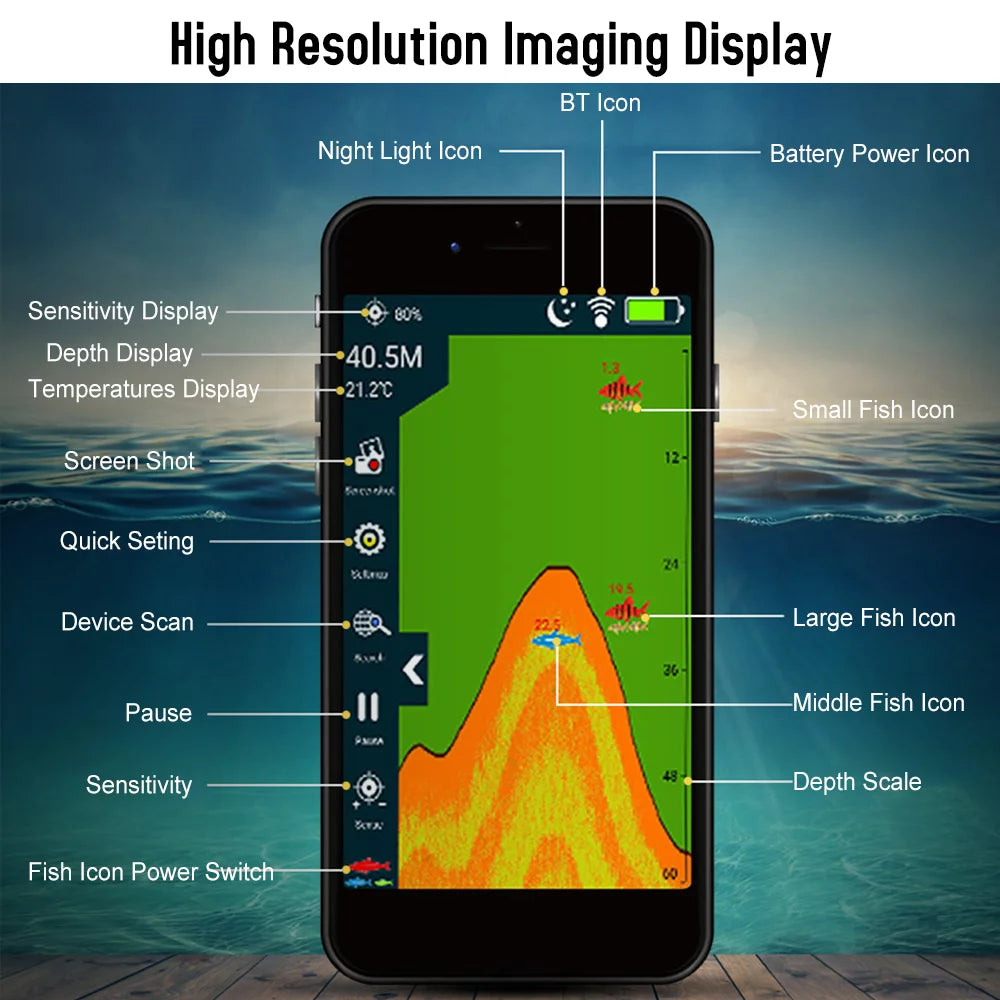 Portable Fish Detector Depth Finder H4089