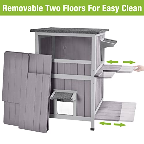 2 Story Weatherproof Cat House J213