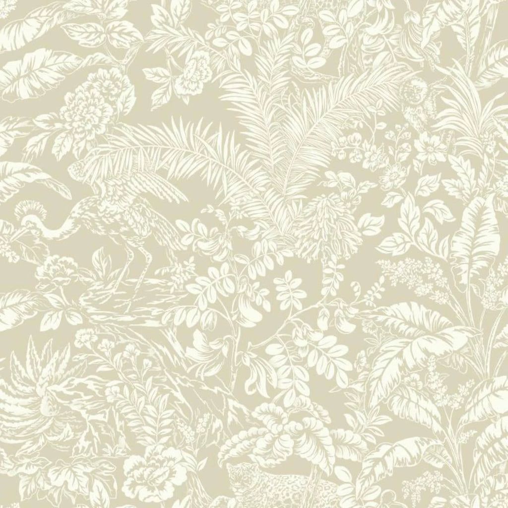 Beige Botanical Wallpaper M5312