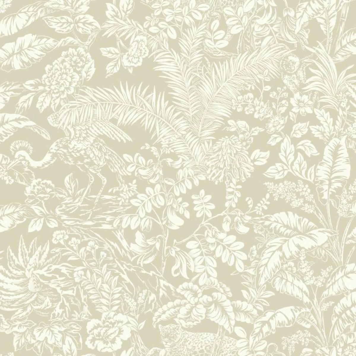 Beige Botanical Wallpaper M5312