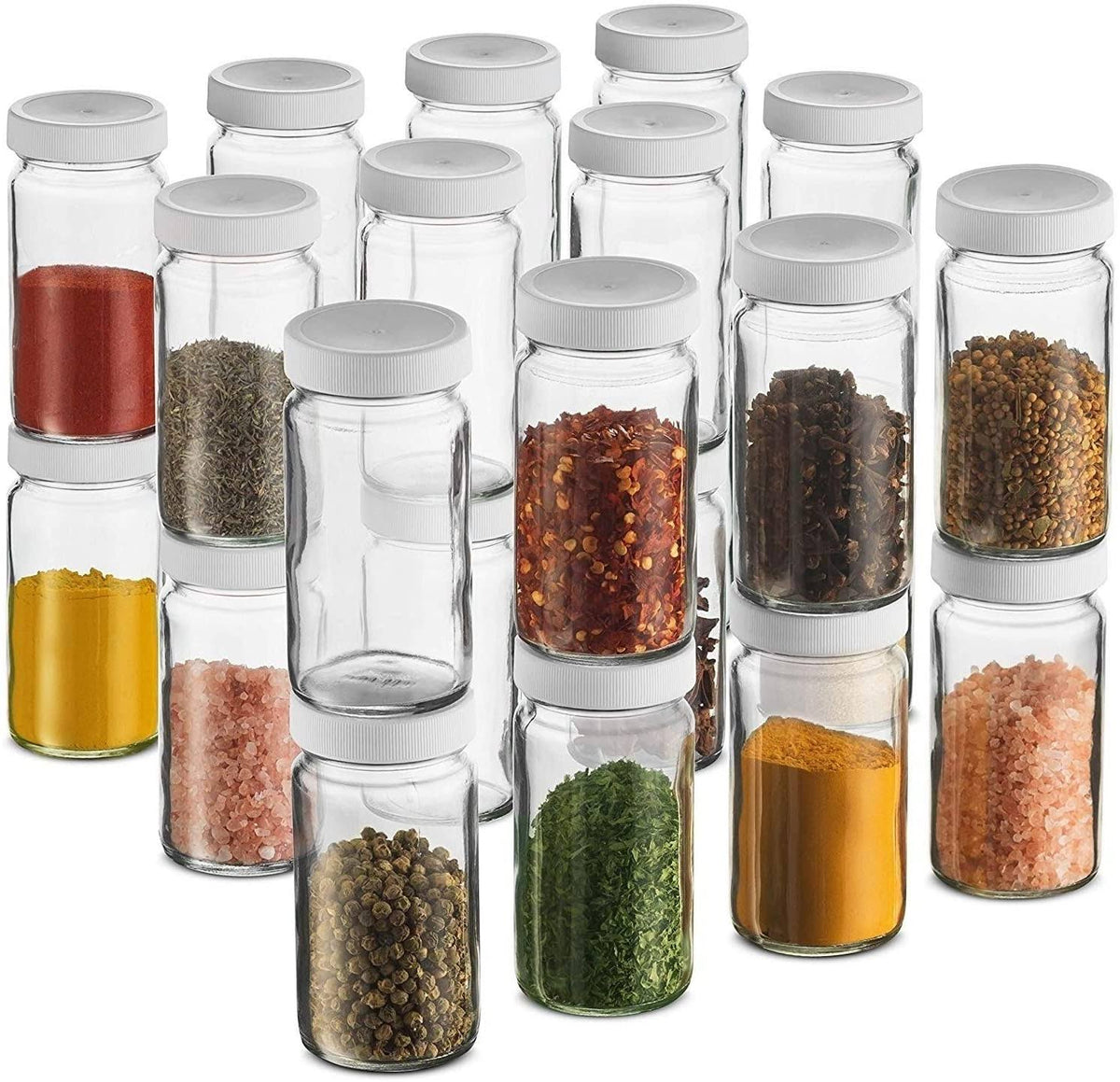 4 Ounce Mini Glass Mason Jars with Plastic Airtight Lid, 24 Pack U4847