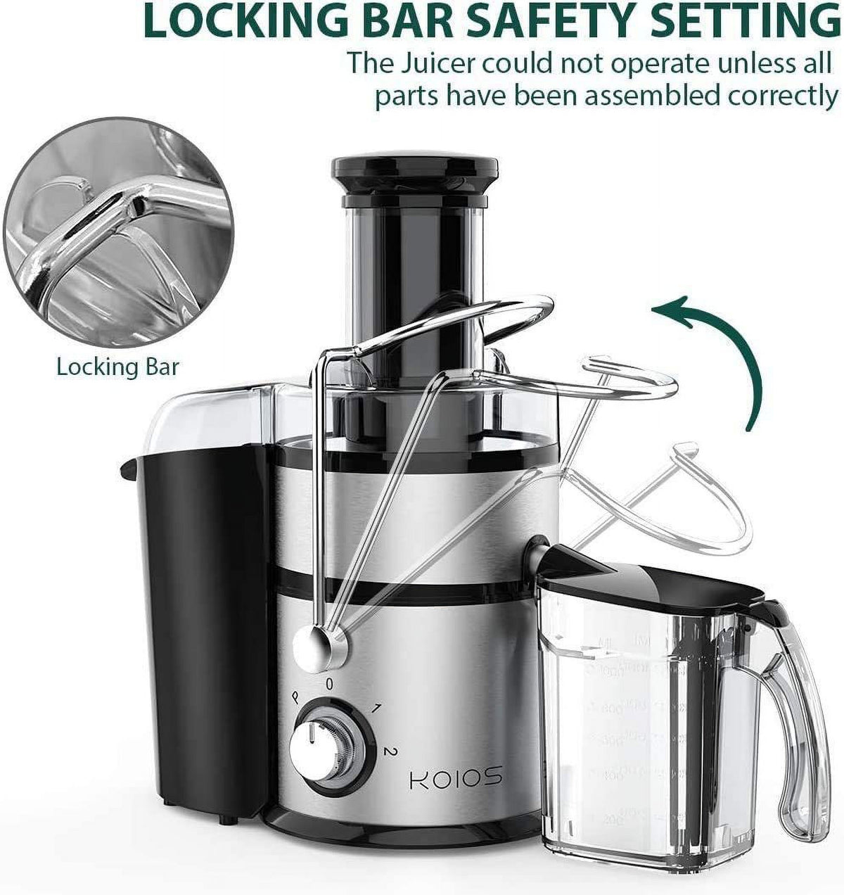 Centrifugal Juicer Machine with Extra Large 3inch Feed Chute, 1200W, BPA-Free T163477