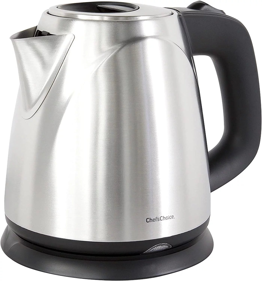 Cordless Compact Electric Kettle in Brushed Stainless Steel, 1-Liter, Silver Q205